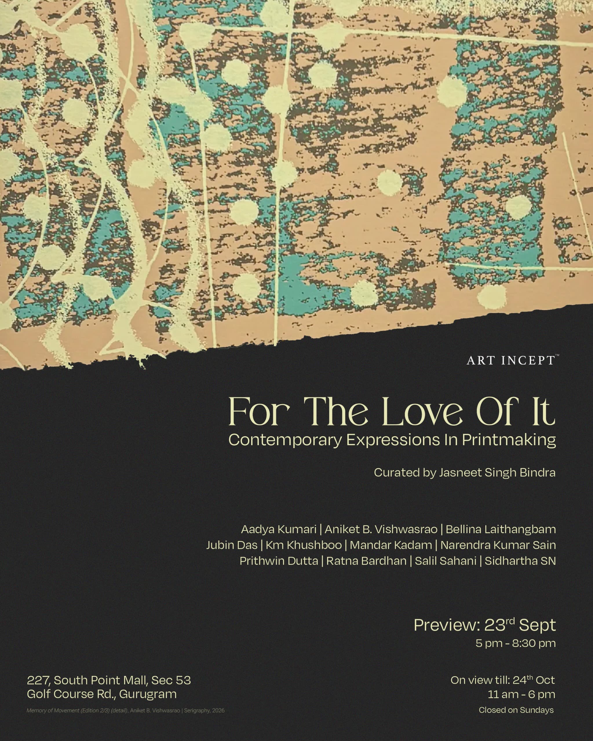 For the Love of it — exhibition poster